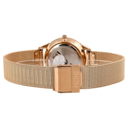Różowozłoty damski zegarek z bransoleta mesh PACIFIC S6026-07