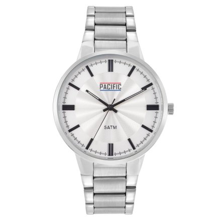 Srebrny męski zegarek z bransoleta PACIFIC X0060-02