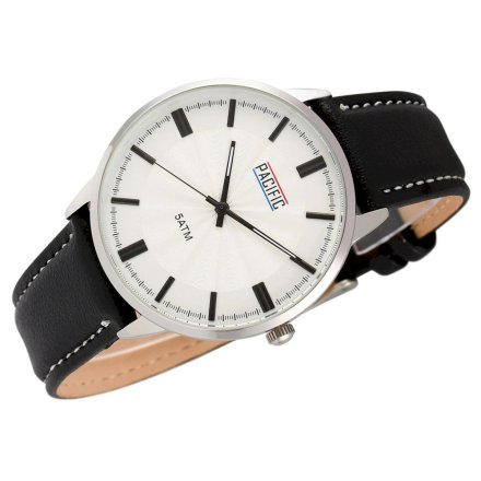 Srebrny męski zegarek na pasku PACIFIC  X0060-08