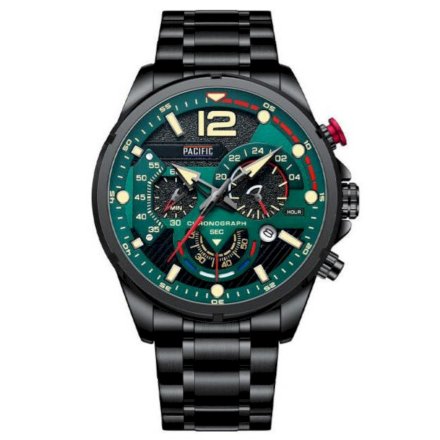 Czarny męski zegarek z bransoleta PACIFIC X0095-03