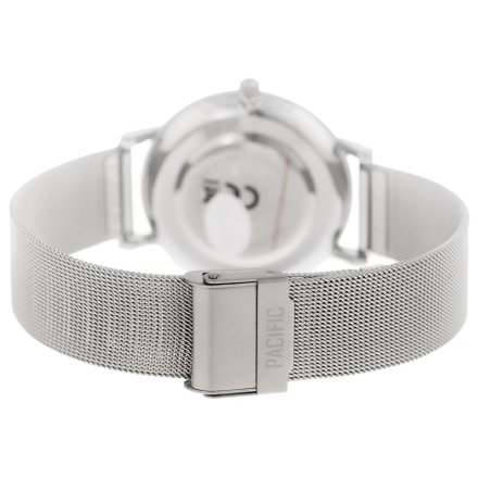 Srebrny damski zegarek z kwiatami i kryształkami PACIFIC X6182-01