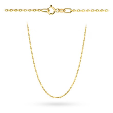 Złoty łańcuszek 50 cm splot rolo ankier • Złoto 585 1.60g 