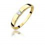 Złoty pierścionek zaręczynowy z diamentem r.11 • Złoto 585 Brylant 0,12ct