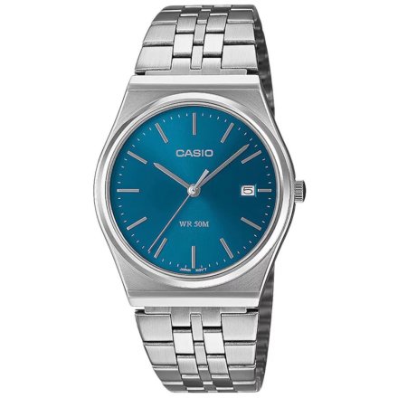 Casio Classic zegarek klasyczny na bransolecie z niebieską tarczą MTP-B145D-2A2VEF