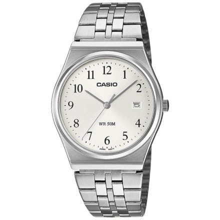 Srebrny zegarek Casio Classic z cyframi arabskimi MTP-B145D-7BVEF