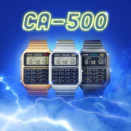 Czarny zegarek Casio z kalkulatorem Vintage w stylu Retro CA-500WEGG-1BEF