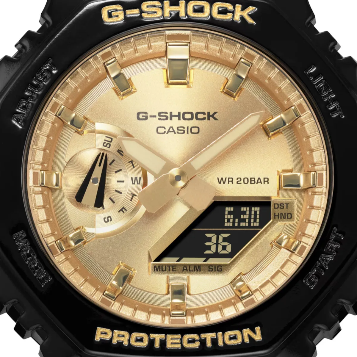 Czarno-złoty zegarek Casio G-Shock GA-2100GB-1AER - 494,00