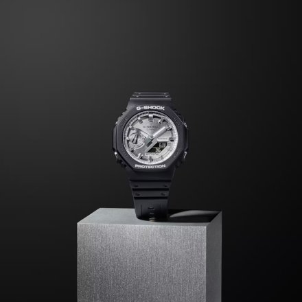 Czarno-srebrny zegarek Casio G-Shock GA-2100SB-1AER