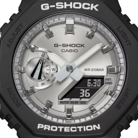 Czarno-srebrny zegarek Casio G-Shock GA-2100SB-1AER