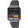 Grafitowy zegarek Casio Vintage w stylu Retro prostokąt A120WEGG-1BEF