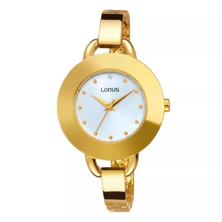 Biżuteryjny złoty zegarek damski Lorus na bransoletce RG242JX9
