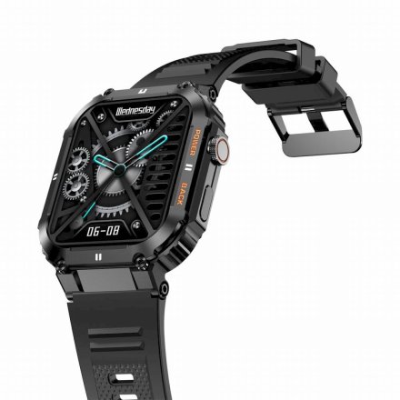 GRAVITY GT6-1 czarny pasek smartwatch męski z funkcją rozmowy