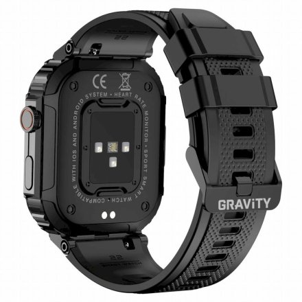 GRAVITY GT6-1 czarny pasek smartwatch męski z funkcją rozmowy