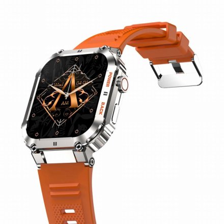 GRAVITY GT6-4 pasek pomarańczowy smartwatch męski z funkcją rozmowy GT6-4