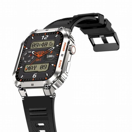 GRAVITY GT6-5 srebrny z paskiem smartwatch męski z funkcją rozmowy 