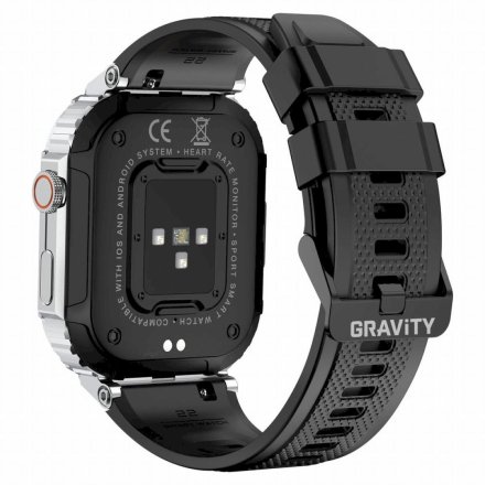 GRAVITY GT6-5 srebrny z paskiem smartwatch męski z funkcją rozmowy 