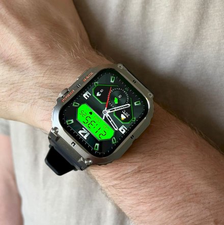 GRAVITY GT6-5 srebrny z paskiem smartwatch męski z funkcją rozmowy 