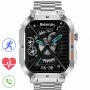 GRAVITY GT6-7 srebrna bransoleta smartwatch męski z funkcją rozmowy 