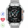 GRAVITY GT6-7 srebrna bransoleta smartwatch męski z funkcją rozmowy 
