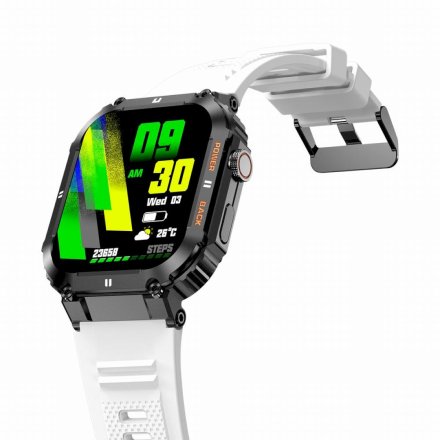 GRAVITY GT6-8 czarno-biały smartwatch męski z funkcją rozmowy 