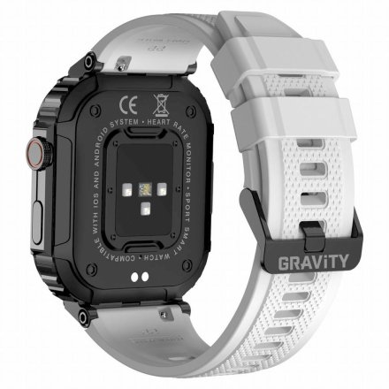 GRAVITY GT6-8 czarno-biały smartwatch męski z funkcją rozmowy 