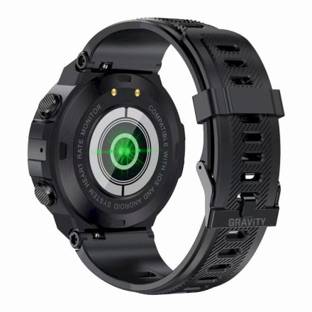 GRAVITY GT7-1 czarny pasek smartwatch męski z funkcją rozmowy