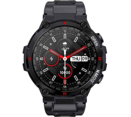 GRAVITY GT7-1 czarny pasek smartwatch męski z funkcją rozmowy