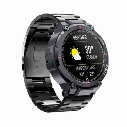 GRAVITY GT7-2 czarna bransoleta smartwatch męski z funkcją rozmowy