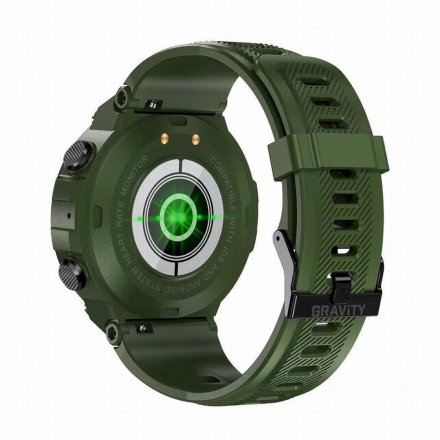 GRAVITY GT7-3 wojskowy zielony smartwatch męski z funkcją rozmowy