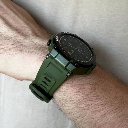GRAVITY GT7-3 wojskowy zielony smartwatch męski z funkcją rozmowy