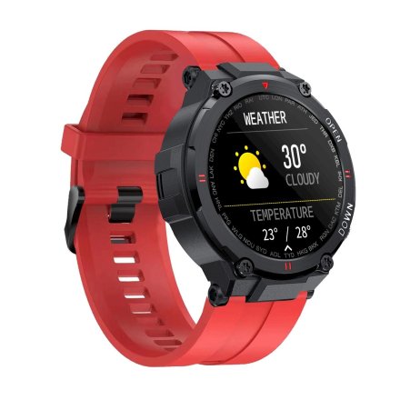 GRAVITY GT7-5 czerwony pasek smartwatch męski z funkcją rozmowy