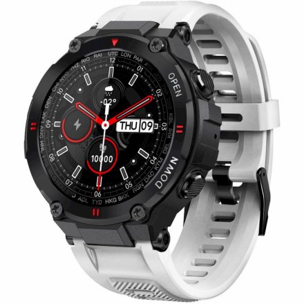 GRAVITY GT7-6 biały pasek smartwatch męski z funkcją rozmowy