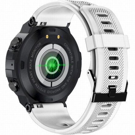 GRAVITY GT7-6 biały pasek smartwatch męski z funkcją rozmowy