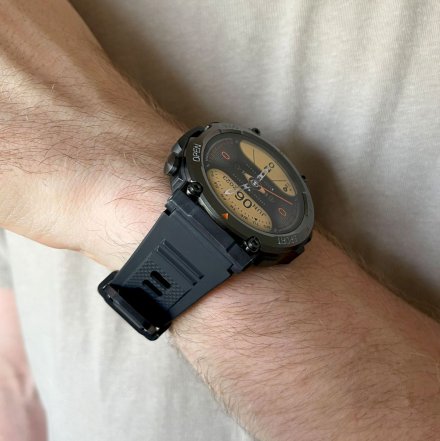 GRAVITY GT7-1 PRO czarny pasek smartwatch męski z funkcją rozmowy