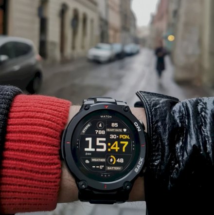 GRAVITY GT8-1 czarny smartwatch męski z GPS