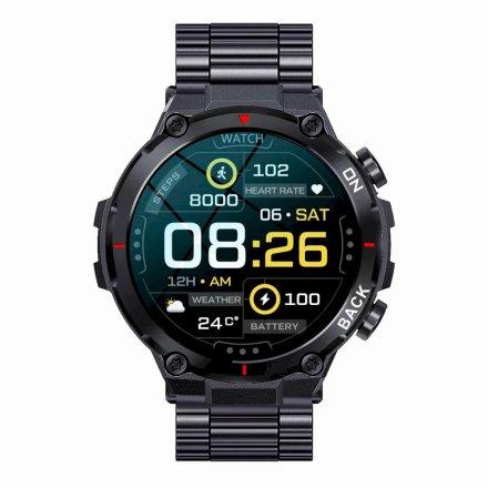 GRAVITY GT8-2 czarny z bransoletką smartwatch męski z GPS