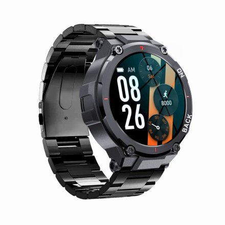 GRAVITY GT8-2 czarny z bransoletką smartwatch męski z GPS