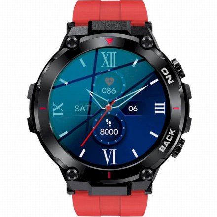 GRAVITY GT8-5 czerwony smartwatch męski z GPS