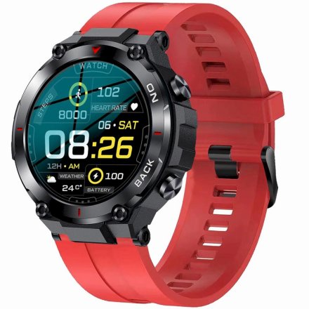 GRAVITY GT8-5 czerwony smartwatch męski z GPS