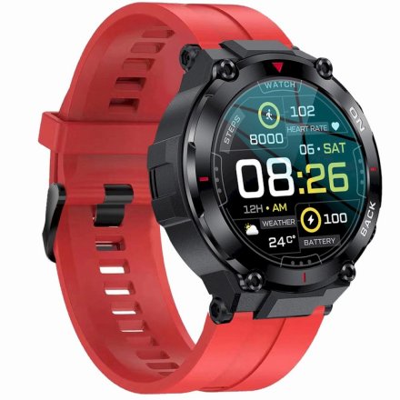 GRAVITY GT8-5 czerwony smartwatch męski z GPS