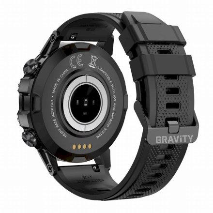 GRAVITY GT9-1 czarny pasek smartwatch męski z funkcją rozmowy