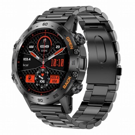 GRAVITY GT9-2 czarna bransoletka smartwatch męski z funkcją rozmowy