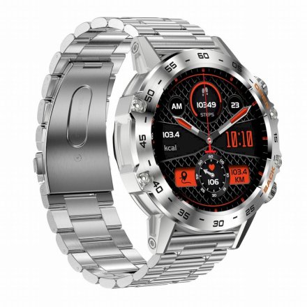 GRAVITY GT9-3 srebrna bransoletka smartwatch męski z funkcją rozmowy
