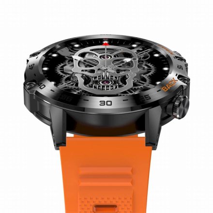 GRAVITY GT9-4 pomarańczowy pasek smartwatch męski z funkcją rozmowy