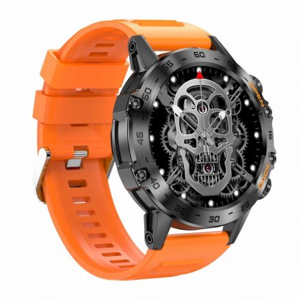 GRAVITY GT9-4 pomarańczowy pasek smartwatch męski z funkcją rozmowy