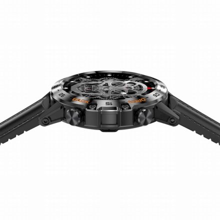 GRAVITY GT9-5 czarny pasek skóra smartwatch męski z funkcją rozmowy