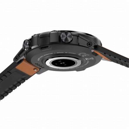 GRAVITY GT9-7 czarny brązowy pasek smartwatch męski z funkcją rozmowy