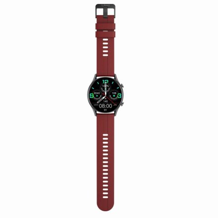 Czerwony sportowy smartwatch z funkcją rozmowy G.Rossi SW019-3