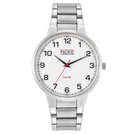Srebrny męski zegarek z bransoleta PACIFIC X0059-02
