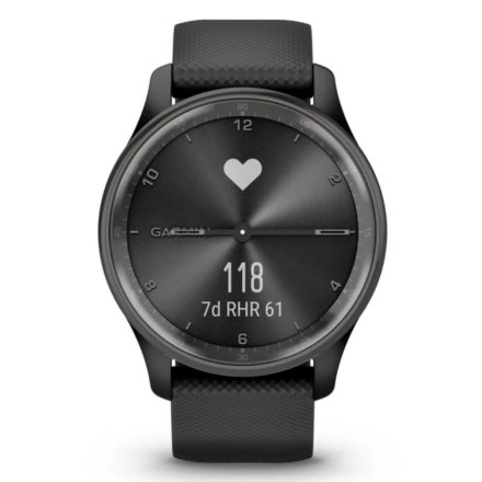 Grafitowo-czarny zegarek sportowy GARMIN Vivomove Trend 010-02665-00